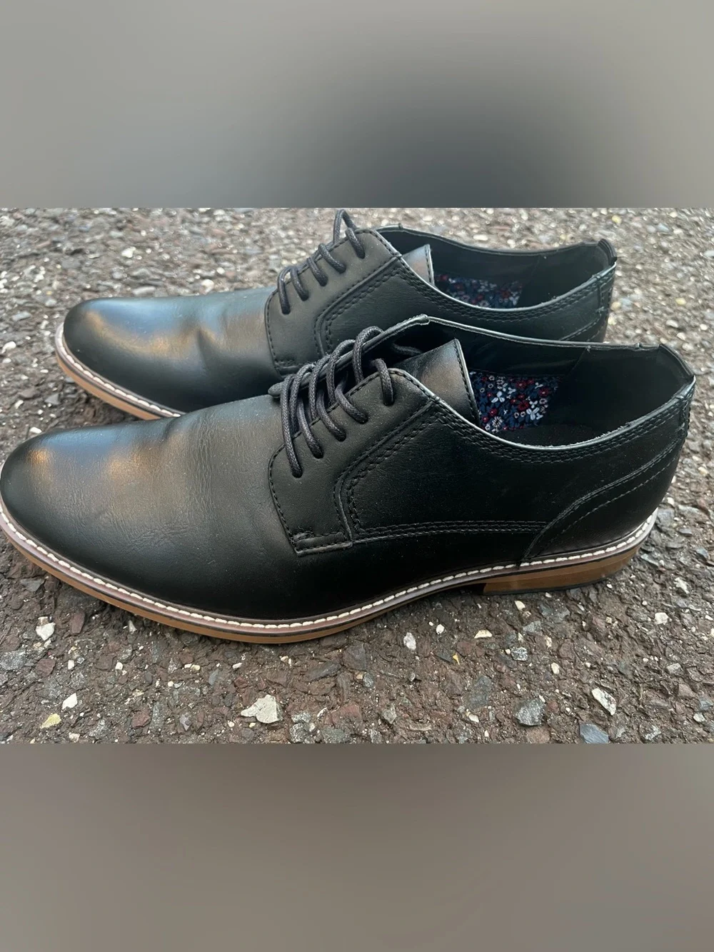 Steve Madden ortho-lite men’s size 9.5 black oxford dress shoes EUC